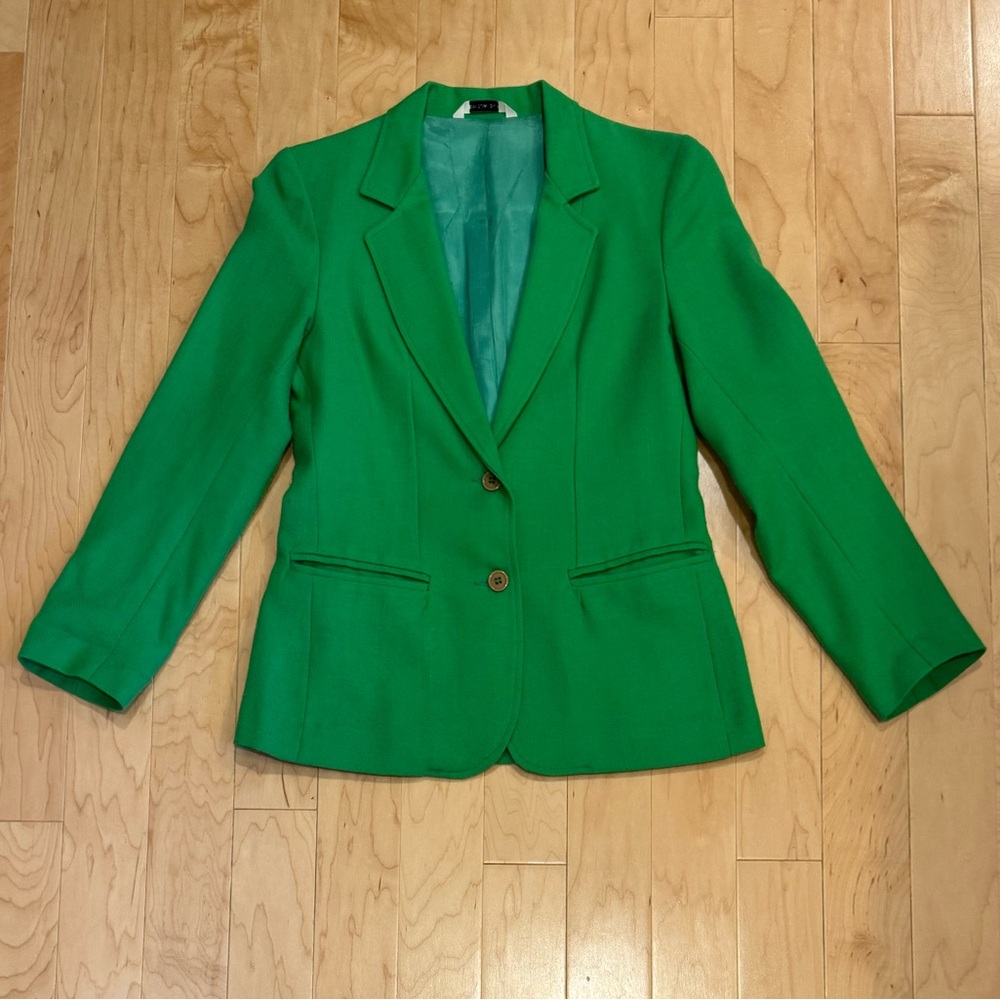 Vintage Oscar de la Renta Green Blazer